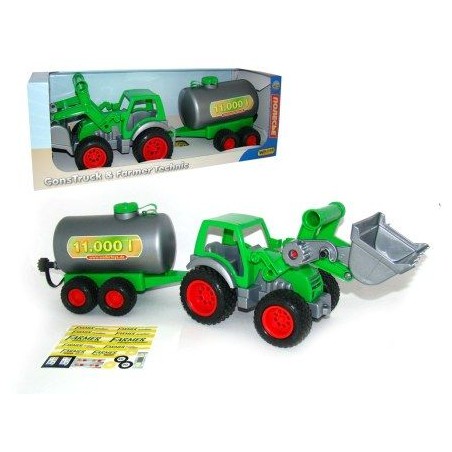 Traktor Farmář s lopatou a přívěsem cisterna /+1 **** Traktor Farmář s lopatou a přívěsem cisterna /+1 ****