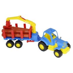 Machr - traktor s lesnickým přívěsem   /+3  ****
