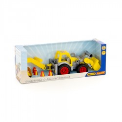 Traktor ConsTruck s lopatou a rypadlem