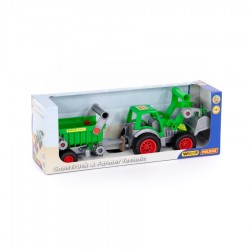 Traktor Farmář s lopatou a přívěsem 1 osa