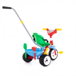 Dětská Tříkolka Baby Trike se zvukem, tyčí, pásy + díly 11 ks.