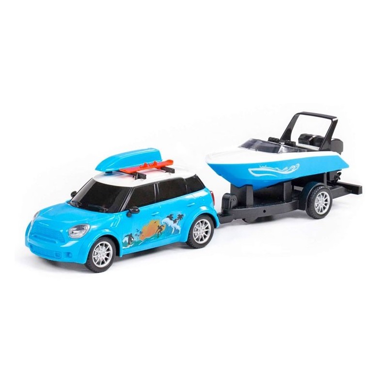 Dětské auto Cruise s lodí na přívěsu