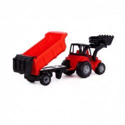 Dětský Traktor Šampion s rypadlem a přívěsem