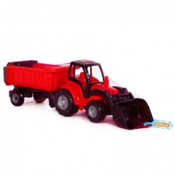Dětský Traktor Šampion s rypadlem a přívěsem