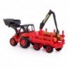 Dětský Traktor Šampion s rypadlem a přívěsem lesnickým