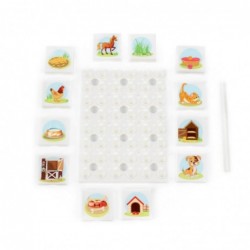 Desková hra Přiřazovací puzzle Domácí zvířátka, 12 dílů