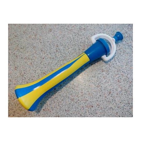 Trumpeta na fandění, modro-žlutá, délka 40 cm